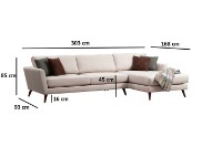 Canapea de colț Atelier Del Sofa Mayorka Right Beige imaginea #7 — magazin online Desire.md