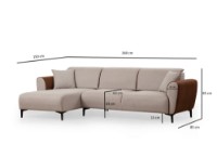Canapea de colț Atelier Del Sofa Aren Left Beige Cinnamon imaginea #11 — magazin online Desire.md
