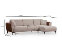 Canapea de colț Atelier Del Sofa Aren Right Beige Cinnamon imaginea #11 — magazin online Desire.md