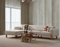 Canapea de colț Atelier Del Sofa Lyke Left Cream