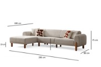 Canapea de colț Atelier Del Sofa Lyke Left Cream imaginea #16 — magazin online Desire.md