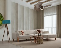Canapea de colț Atelier Del Sofa Lyke Right Cream imaginea #2 — magazin online Desire.md