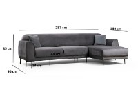 Canapea de colț Atelier Del Sofa Image Right Anthracite imaginea #15 — magazin online Desire.md
