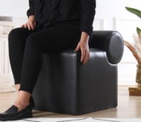 Fotoliu moale Atelier Del Sofa Rohin Deri Black imaginea #2 — magazin online Desire.md