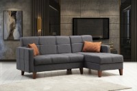 Canapea de colț Atelier Del Sofa Polya Dark Grey