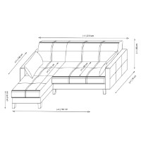 Canapea de colț Atelier Del Sofa Polya Dark Grey imaginea #7 — magazin online Desire.md
