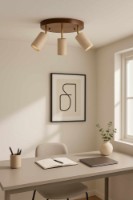 Lustră Opviq Nur C Walnut