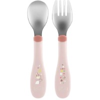 Набор ложка и вилка Chicco 2pcs 18m+ Peach (179411)