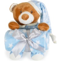 Jucărie-pătură Cangaroo Addie Bear Blue 90x75cm (MT.235120)