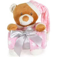 Jucărie-pătură Cangaroo Addie Bear Pink 90x75cm (MT.235121)