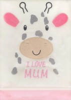 Pătură pentru bebeluși Cangaroo Mums Giraffe Pink 100x90cm (MT.235132) imaginea #3 — magazin online Desire.md