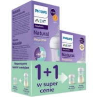 Biberon pentru bebeluș Philips Avent Natural 2pcs: 125ml+260ml (SCY670/01+SCY673/01)