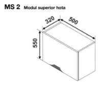 Bucatarie modulara Ambianta Gloria MS2 500 (Hota) Crem imaginea #2 — magazin online Desire.md