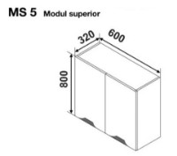 Bucatarie modulara Ambianta Gloria MS5 600 Crem imaginea #2 — magazin online Desire.md