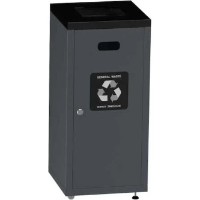 Coș de gunoi Alda Caro Flat 90L 84x38cm Black