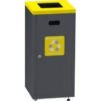 Coș de gunoi Alda Caro Flat 90L 84x38cm Yellow