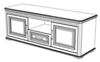 Комод ML-Mobila Марсель 2 №13 Белый/Дуб полярный фото №3 — интернет-магазин Desire.md