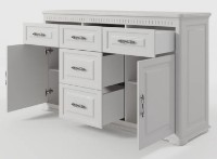 Комод ML-Mobila Марсель 2 №14 Белый/Дуб полярный фото №4 — интернет-магазин Desire.md