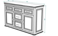 Комод ML-Mobila Марсель 2 №14 Белый/Дуб полярный фото №3 — интернет-магазин Desire.md