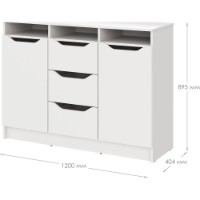 Dulăpior MebelStar Lilu 121x40x89cm Grey (MBS-1335) imaginea #4 — magazin online Desire.md