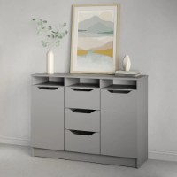 Dulăpior MebelStar Lilu 121x40x89cm Grey (MBS-1335)
