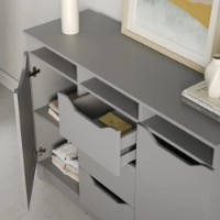 Dulăpior MebelStar Lilu 121x40x89cm Grey (MBS-1335) imaginea #2 — magazin online Desire.md