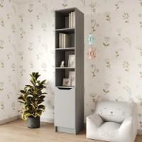 Etajeră MebelStar Lilu 1D 40x40x210cm Grey (MBS-1398)