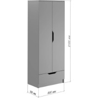 Шкаф MebelStar Lilu 2D1S 80x50x210cm White (MBS-1317) фото №4 — интернет-магазин Desire.md