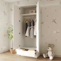 Шкаф MebelStar Lilu 2D1S 80x50x210cm White (MBS-1317) фото №3 — интернет-магазин Desire.md