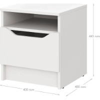 Прикроватная тумба MebelStar Lilu 40x40x44.5cm Cashmere (MBS-1310) фото №2 — интернет-магазин Desire.md