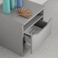 Прикроватная тумба MebelStar Lilu 40x40x44.5cm Grey (MBS-1382) фото №3 — интернет-магазин Desire.md