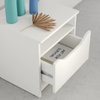 Прикроватная тумба MebelStar Lilu 40x40x44.5cm White (MBS-1311) фото №3 — интернет-магазин Desire.md