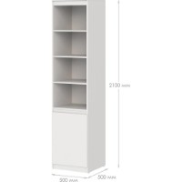 Стеллаж MebelStar Neo 1D 50x50x210cm Cashmere (MBS-1154) фото №4 — интернет-магазин Desire.md