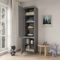 Dulap MebelStar Neo 2D 50x50x210cm Grey (MBS-1175) imaginea #2 — magazin online Desire.md