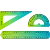 Set de rigle Berlingo Radiance 3pcs Blue/Green (RS_10120)