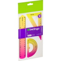 Set de rigle Berlingo Radiance 3pcs Yellow/Pink (RS_10320) imaginea #2 — magazin online Desire.md
