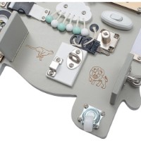 Busy Board Baby Mix Elephant Wood Montessori (58309) imaginea #6 — magazin online Desire.md