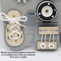 Busy Board Baby Mix Elephant Wood Montessori (58309) imaginea #7 — magazin online Desire.md