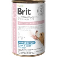 Hrană umedă pentru câini Brit Veterinary Diets Hypoallergenic Monoprotein Tuna 400g