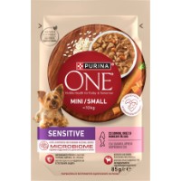 Hrană umedă pentru câini Purina One Mini Sensitive Salmon 26x85g