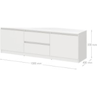 Тумба под ТВ MebelStar Neo 2S2D 150x43x53cm Cashmere (MBS-1254) фото №4 — интернет-магазин Desire.md