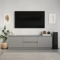 Comodă TV MebelStar Neo 2S2D 150x43x53cm Grey (MBS-1256) imaginea #2 — magazin online Desire.md