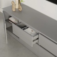 Comodă TV MebelStar Neo 4S2D 200x43x53cm Grey (MBS-1266) imaginea #3 — magazin online Desire.md