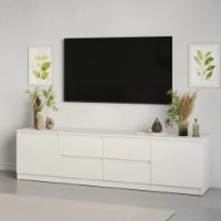 Comodă TV MebelStar Neo 4S2D 200x43x53cm White (MBS-1260)