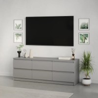 Comodă TV MebelStar Neo 6S 150x43x53cm Grey (MBS-1285)