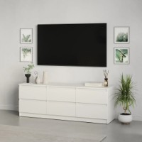 Comodă TV MebelStar Neo 6S 150x43x53cm White (MBS-1278)