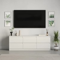 Тумба под ТВ MebelStar Neo 6S 150x43x53cm White (MBS-1278) фото №2 — интернет-магазин Desire.md