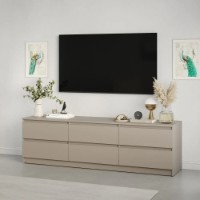 Comodă TV MebelStar Neo 6S 180x43x53cm Cashmere (MBS-1292)