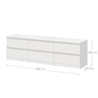 Comodă TV MebelStar Neo 6S 180x43x53cm Cashmere (MBS-1292) imaginea #3 — magazin online Desire.md