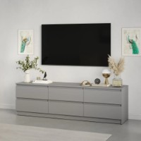 Comodă TV MebelStar Neo 6S 180x43x53cm Grey (MBS-1295)